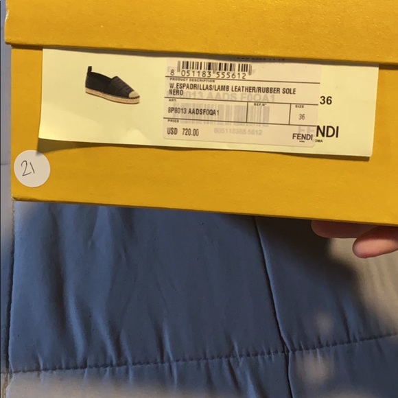 Size 6 FENDI Espadrilles, Brand New, Never Worn. - Picture 7 of 9